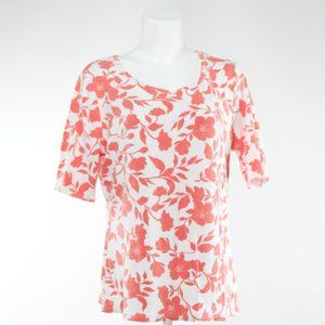 Time and Tru Womens Top Size:L Pink White